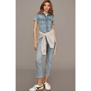 Anthropologie Light Blue Denim Jumpsuit